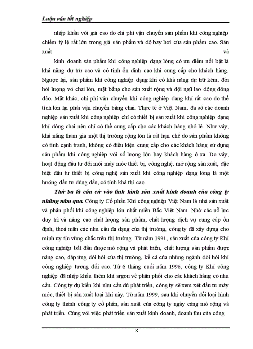 image for page Tình hình đầu tư phát triển tại Công ty Cổ phần Khí công nghịêp Việt Nam