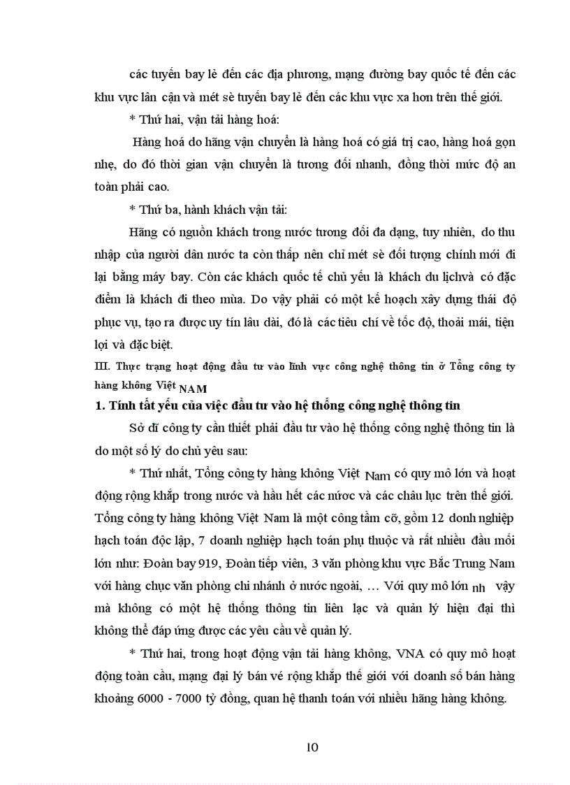 image for page Đầu tư phát triển vào vực công nghệ thông tin ở Tổng công ty hàng không Việt Nam-Thực trạng và giải pháp