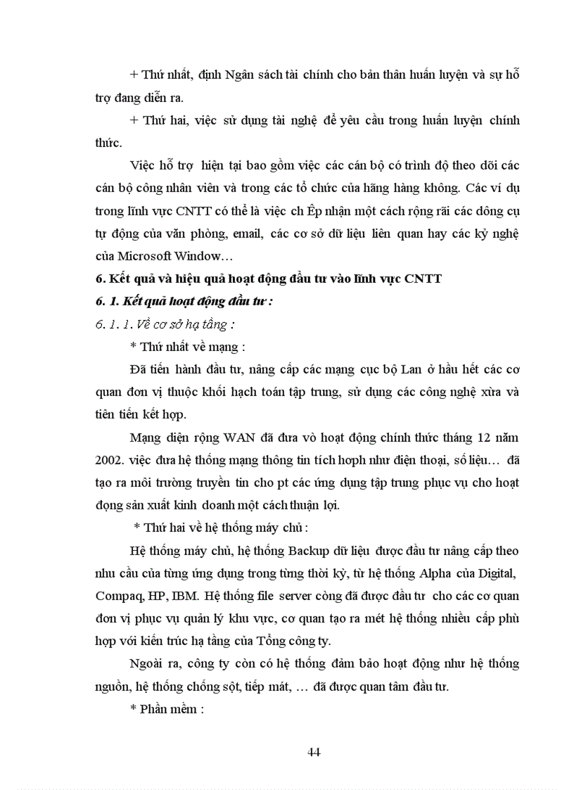 image for page Đầu tư phát triển vào vực công nghệ thông tin ở Tổng công ty hàng không Việt Nam-Thực trạng và giải pháp