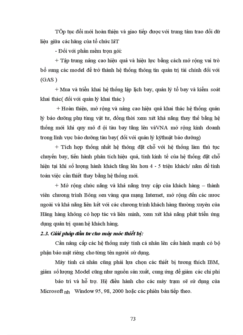 image for page Đầu tư phát triển vào vực công nghệ thông tin ở Tổng công ty hàng không Việt Nam-Thực trạng và giải pháp