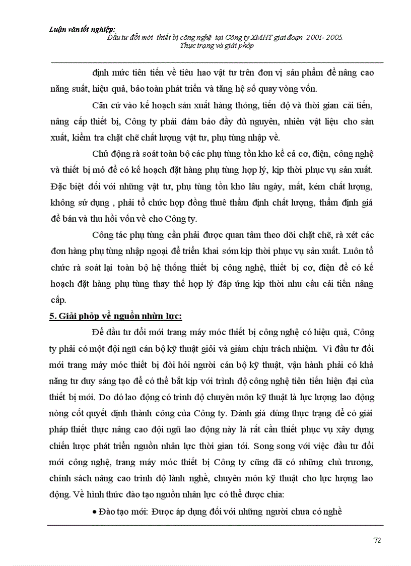 image for page Đầu tư đổi mới thiết bị công nghệ tại Công ty Xi măng Hoàng Thạch giai đoạn 2001- 2005. Thực trạng và giải pháp
