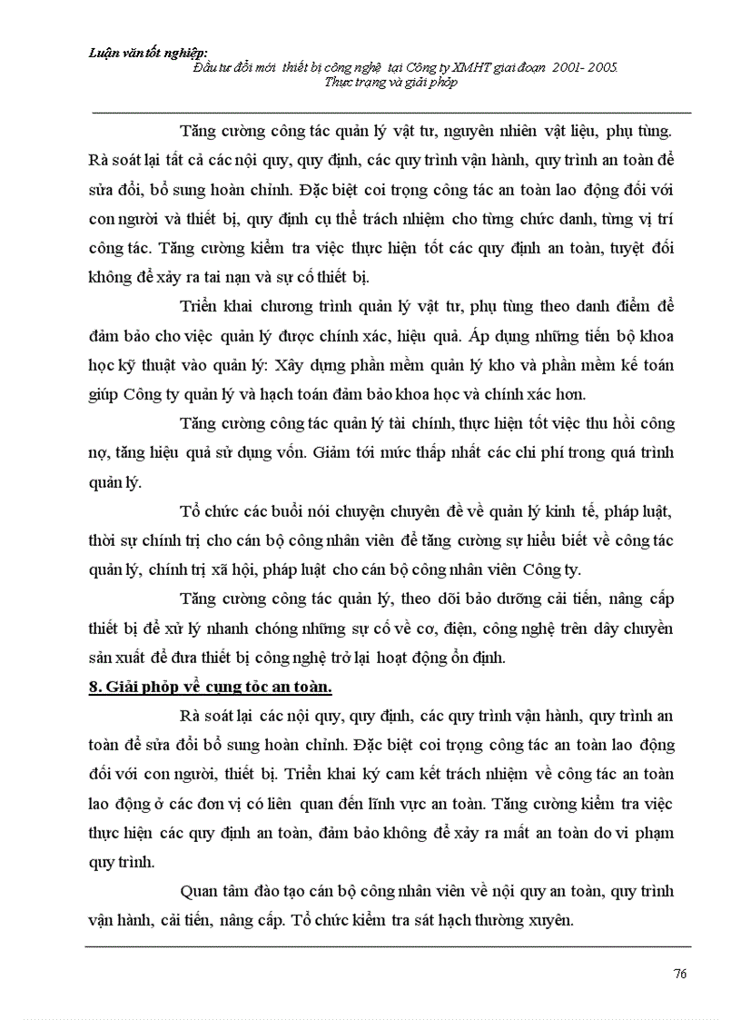 image for page Đầu tư đổi mới thiết bị công nghệ tại Công ty Xi măng Hoàng Thạch giai đoạn 2001- 2005. Thực trạng và giải pháp