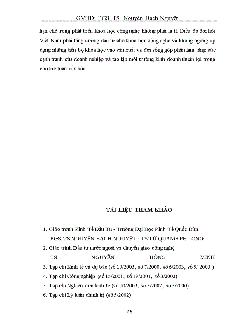 image for page ĐẦU TƯ KHOA HỌC KỸ THUẬT VÀ CễNG NGHỆ VỚI SỰ TĂNG TRƯỞNG KINH TẾ Ở VIỆT NAM A