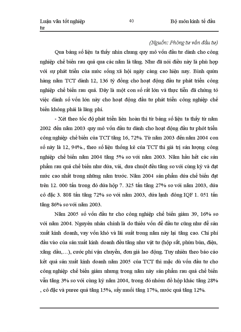 image for page Đầu tư phát triển công nghiệp chế biến rau quả của Tổng công ty Rau quả nông sản Việt Nam : Thực trạng và giải pháp