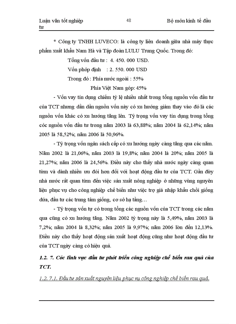image for page Đầu tư phát triển công nghiệp chế biến rau quả của Tổng công ty Rau quả nông sản Việt Nam : Thực trạng và giải pháp