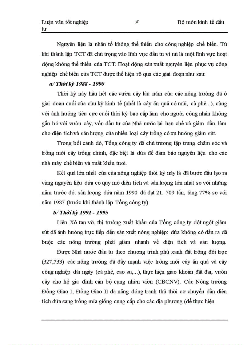 image for page Đầu tư phát triển công nghiệp chế biến rau quả của Tổng công ty Rau quả nông sản Việt Nam : Thực trạng và giải pháp