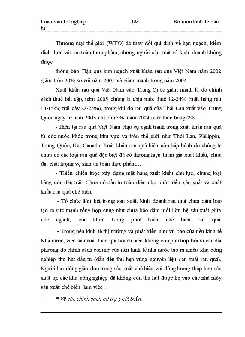 image for page Đầu tư phát triển công nghiệp chế biến rau quả của Tổng công ty Rau quả nông sản Việt Nam : Thực trạng và giải pháp