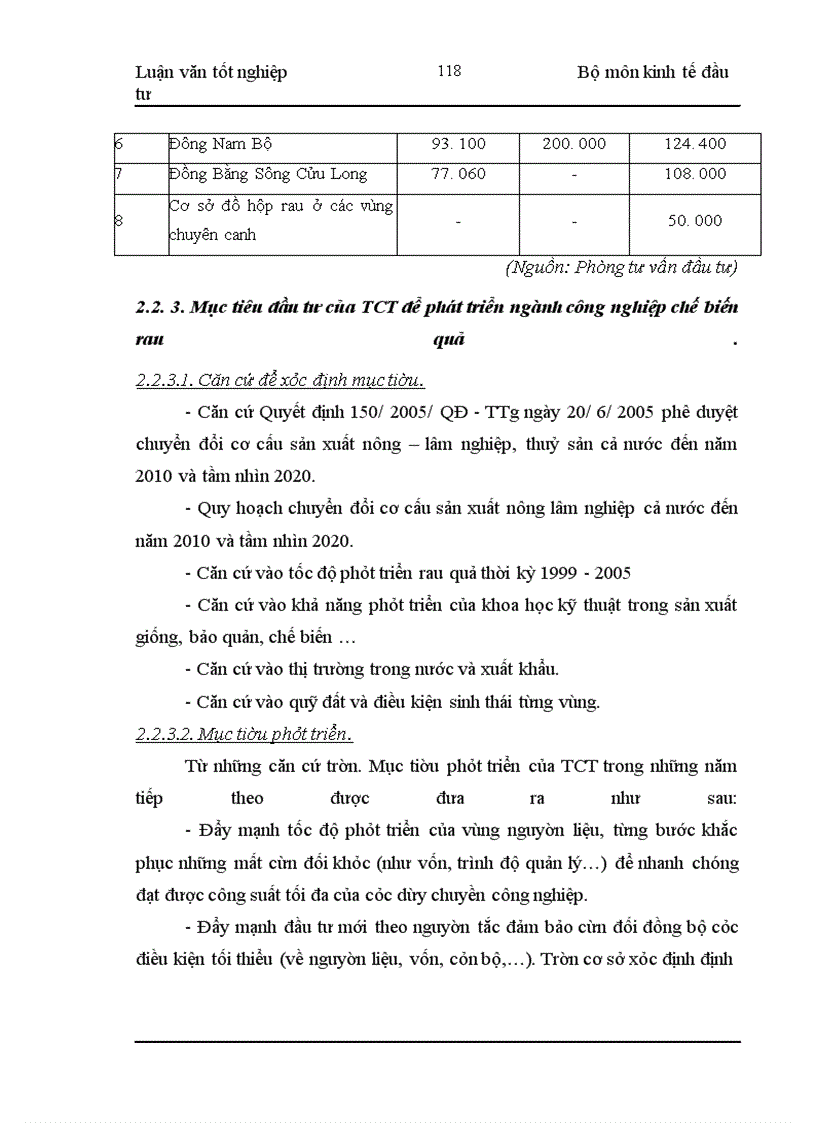 image for page Đầu tư phát triển công nghiệp chế biến rau quả của Tổng công ty Rau quả nông sản Việt Nam : Thực trạng và giải pháp
