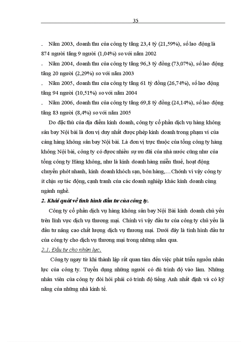 image for page Đầu tư nâng cao chất lượng dịch vụ thương mại của công ty Cổ phần dịch vụ hàng không sân bay Nội Bài