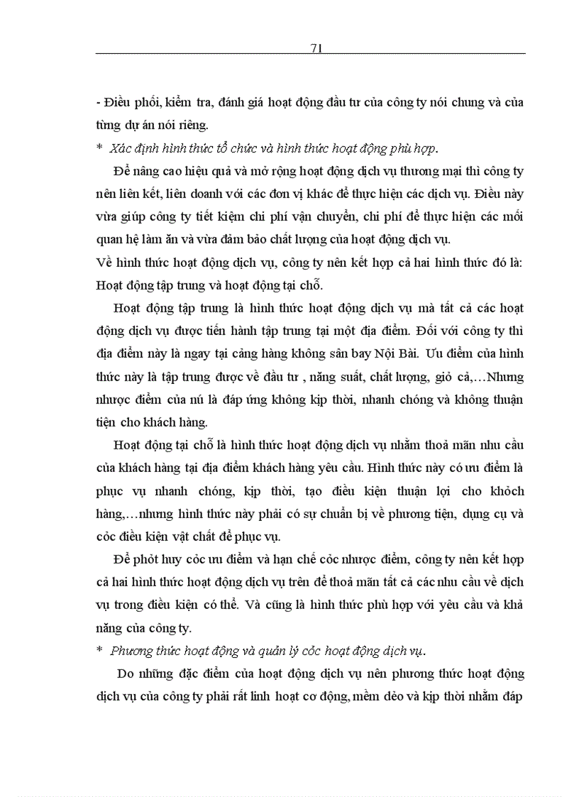 image for page Đầu tư nâng cao chất lượng dịch vụ thương mại của công ty Cổ phần dịch vụ hàng không sân bay Nội Bài