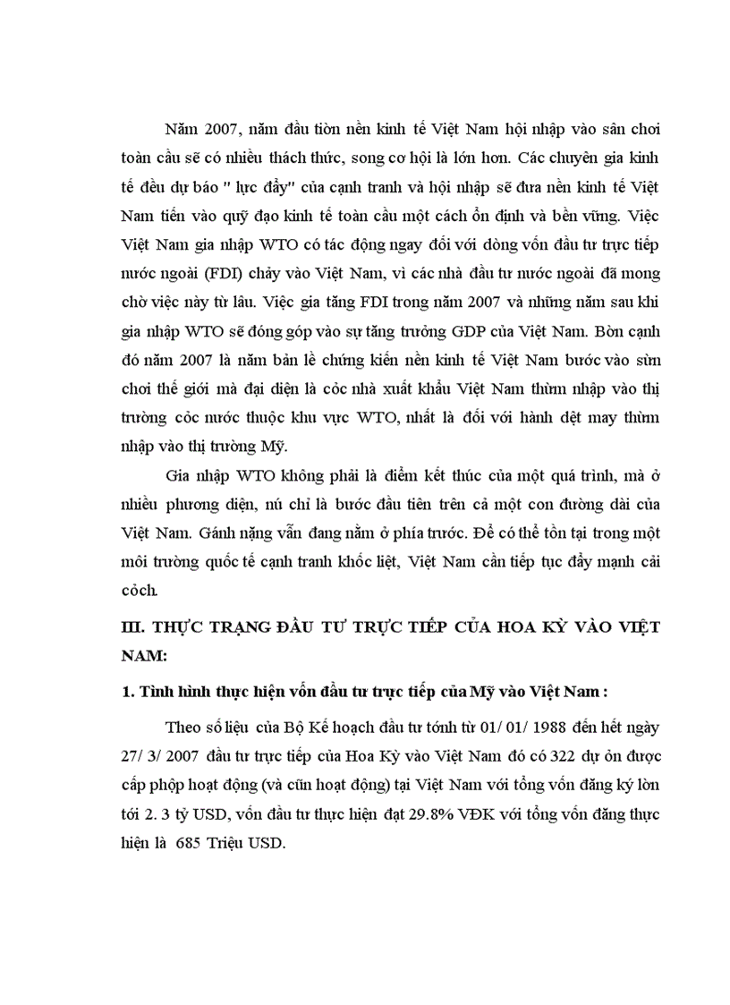 image for page Đầu tư trực tiếp của Hoa Kỳ vào Việt Nam . Thực trạng và giải pháp