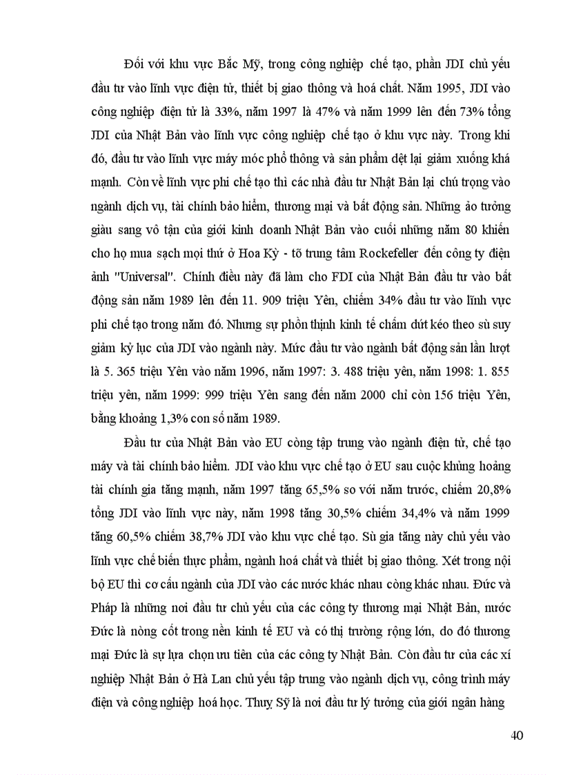 image for page Tình hình đầu tư trực tiếp ra nước ngoài của Nhật Bản trong thập kỷ 90 và một số giải pháp nhằm tăng cường thu hút đầu tư của Nhật Bản vào Việt Nam