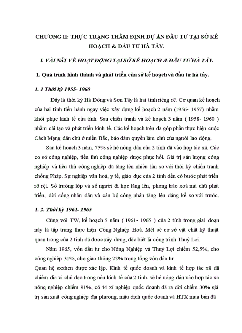 image for page Một số ý kiến về công tác thẩm định dự án đầu tư tại Sở kế hoạch & đầu tư Hà Tây