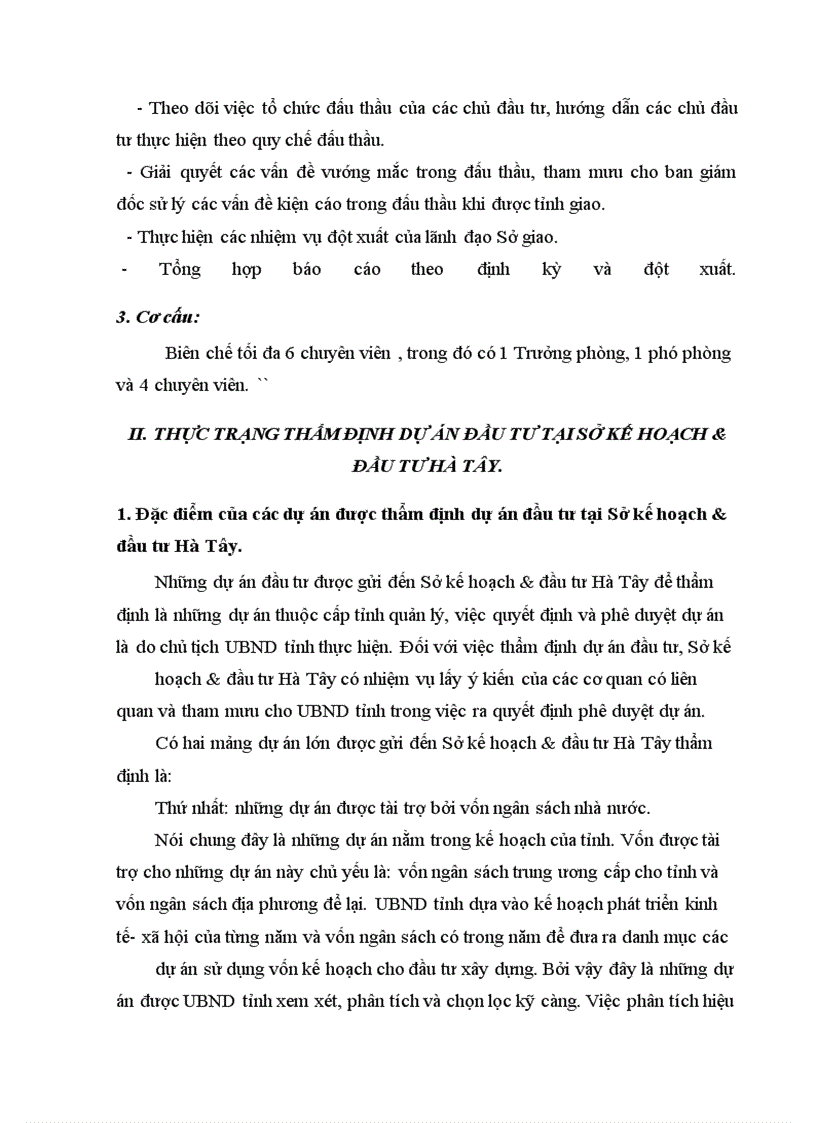 image for page Một số ý kiến về công tác thẩm định dự án đầu tư tại Sở kế hoạch & đầu tư Hà Tây