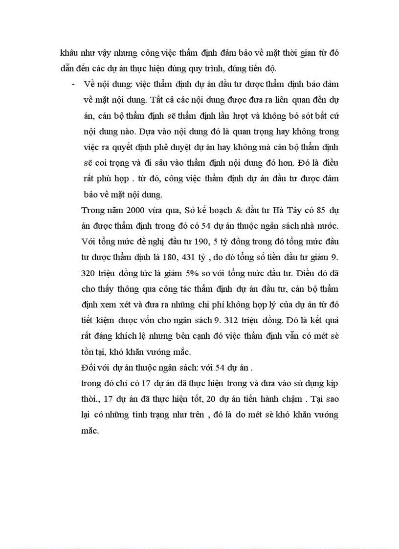 image for page Một số ý kiến về công tác thẩm định dự án đầu tư tại Sở kế hoạch & đầu tư Hà Tây