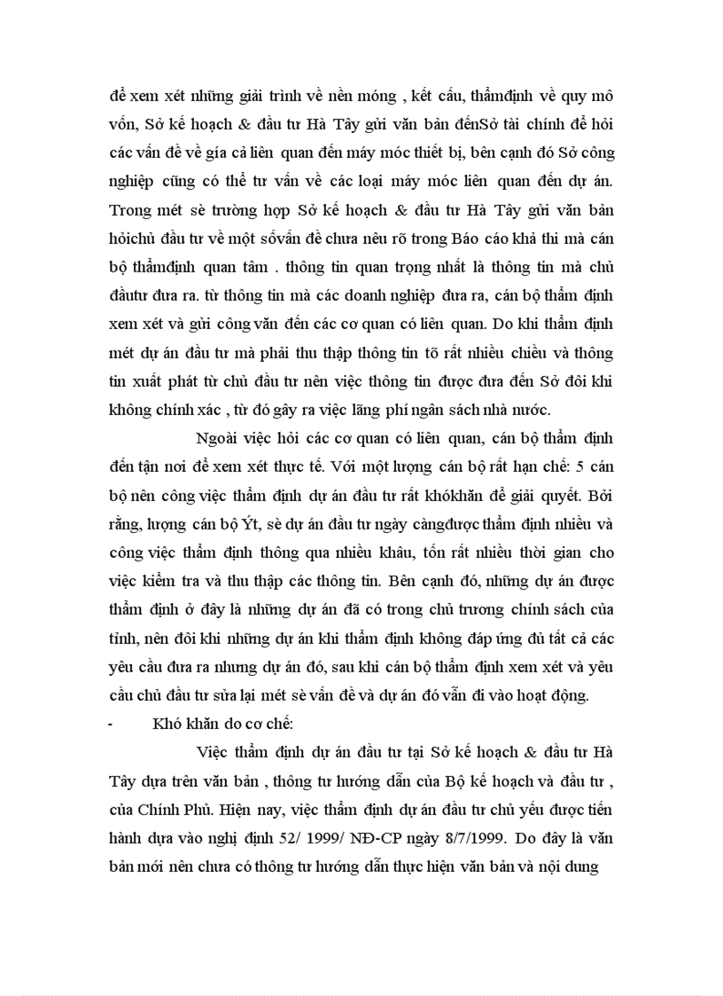 image for page Một số ý kiến về công tác thẩm định dự án đầu tư tại Sở kế hoạch & đầu tư Hà Tây