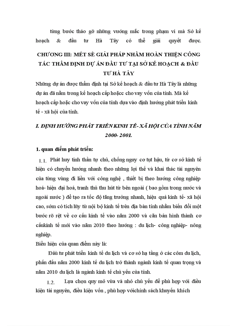 image for page Một số ý kiến về công tác thẩm định dự án đầu tư tại Sở kế hoạch & đầu tư Hà Tây