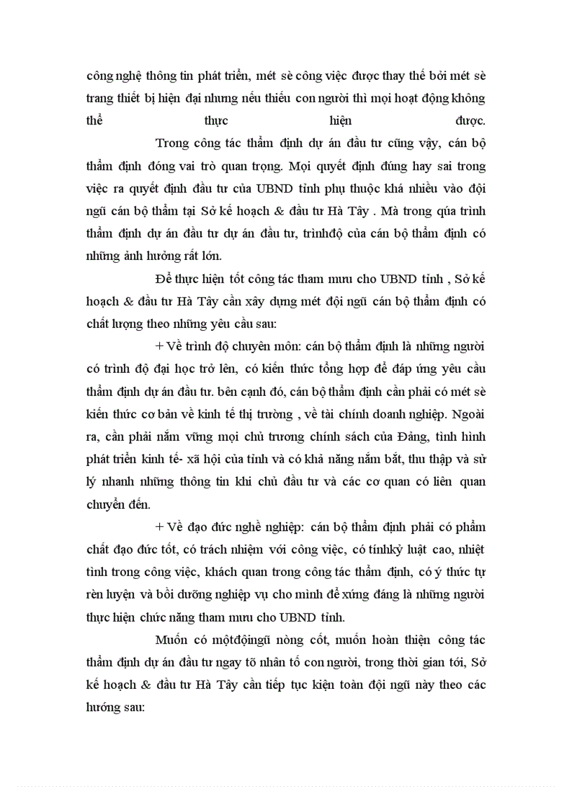 image for page Một số ý kiến về công tác thẩm định dự án đầu tư tại Sở kế hoạch & đầu tư Hà Tây
