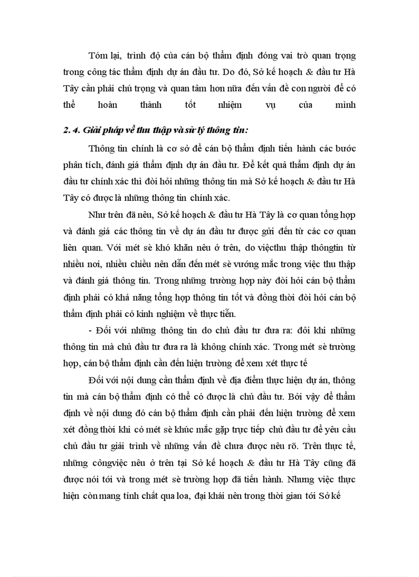 image for page Một số ý kiến về công tác thẩm định dự án đầu tư tại Sở kế hoạch & đầu tư Hà Tây