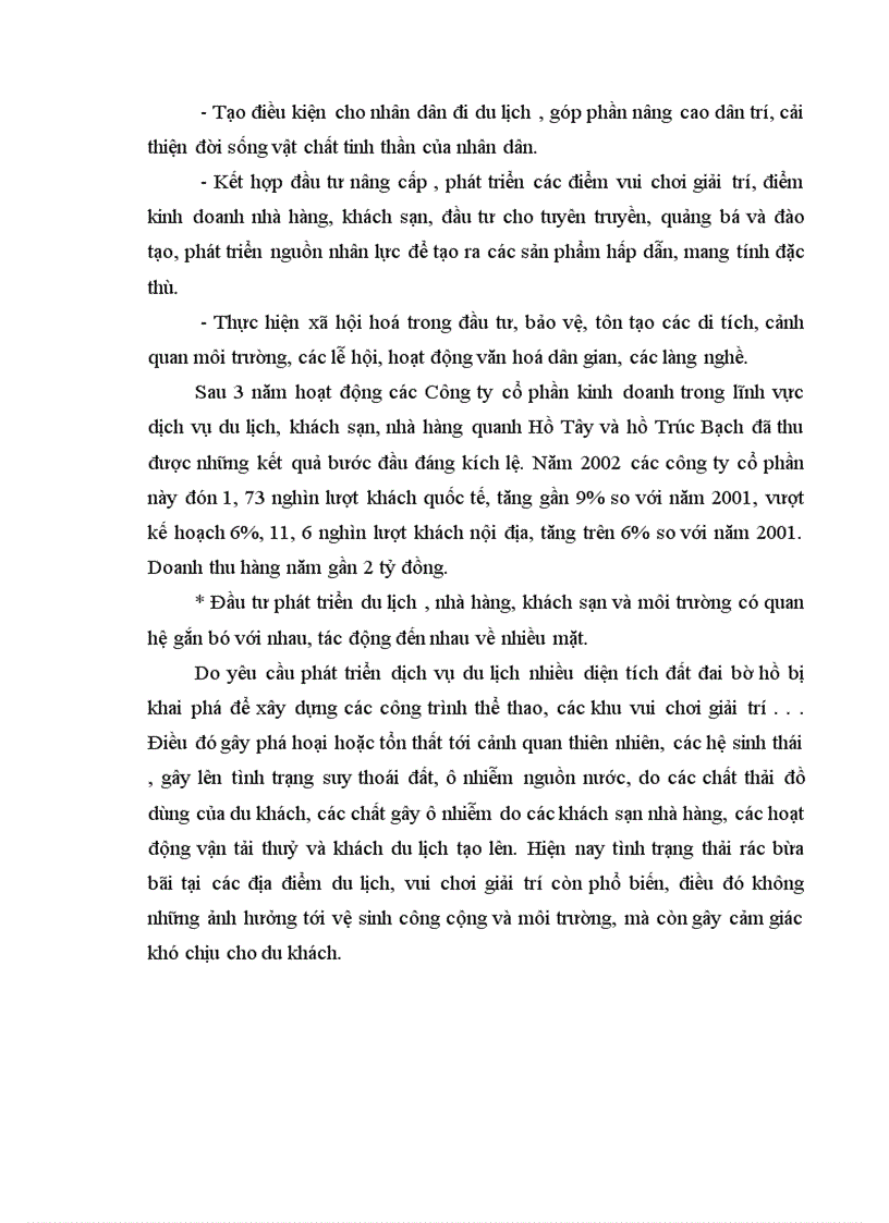 image for page Một số giải pháp chủ yếu nâng cao hiệu quả đầu tư khai thác mặt nước hồ Tây