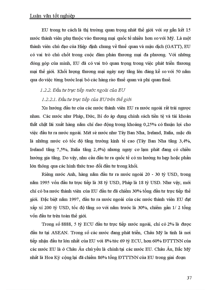 image for page Đầu tư trực tiếp nước ngoài của EU vào Việt Nam - Thực trạng và giải pháp