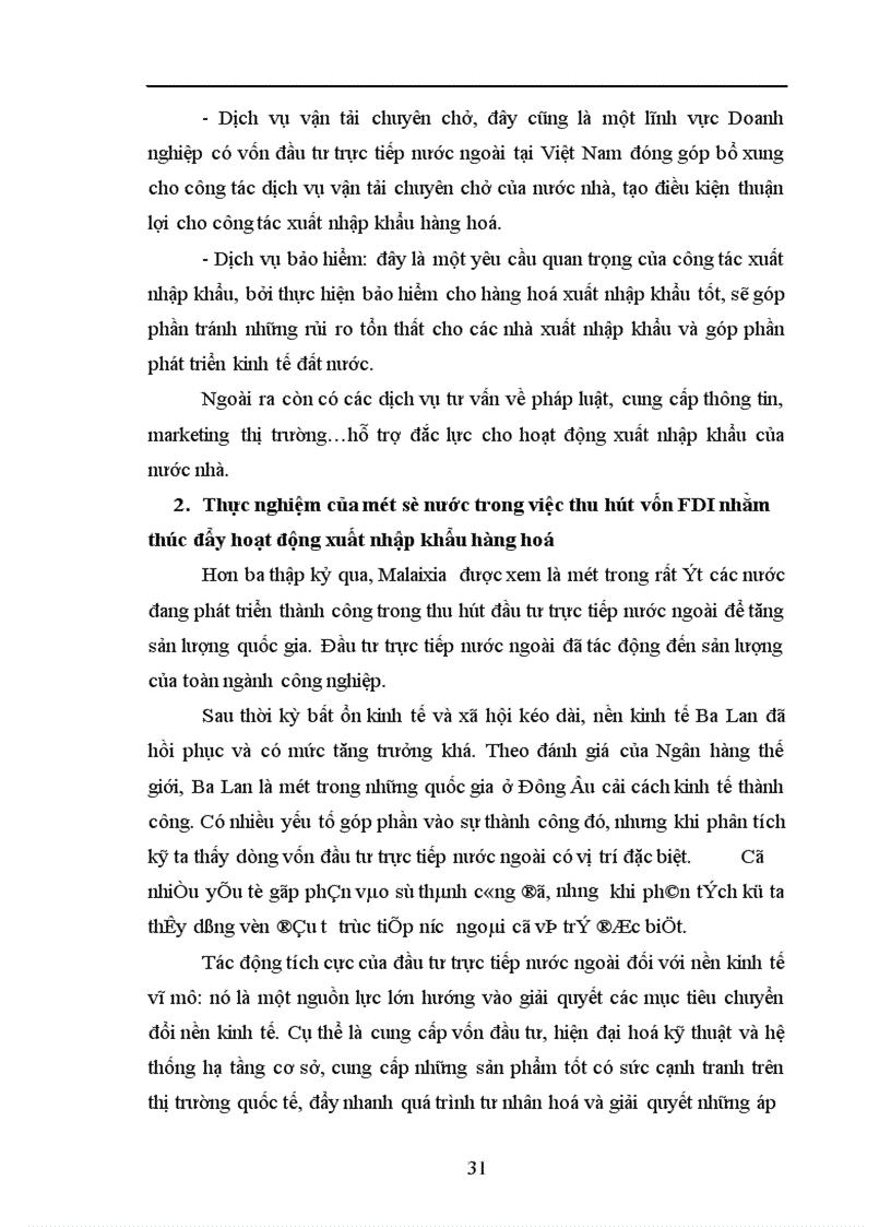 image for page Tác động của đầu tư trực tiếp nước ngoài tới hoạt động xuất nhập khẩu của Công ty kinh doanh và xuất nhập khẩu Viglacera.