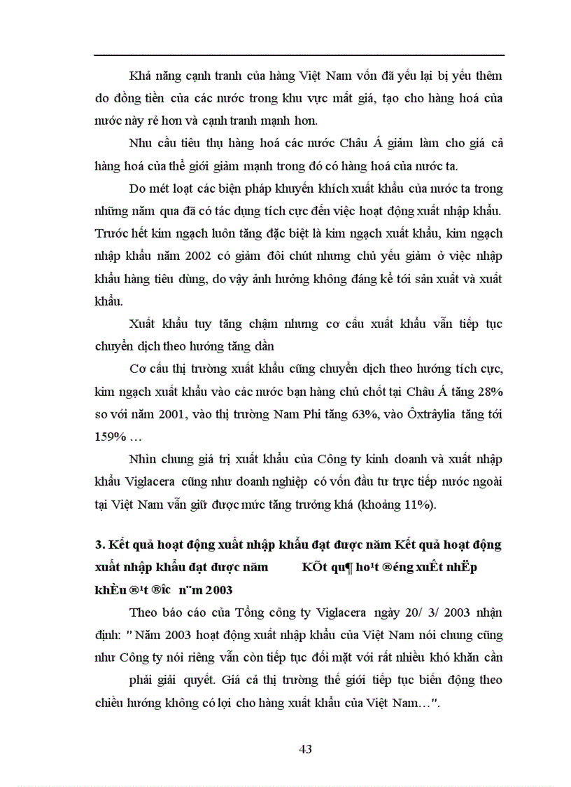 image for page Tác động của đầu tư trực tiếp nước ngoài tới hoạt động xuất nhập khẩu của Công ty kinh doanh và xuất nhập khẩu Viglacera.