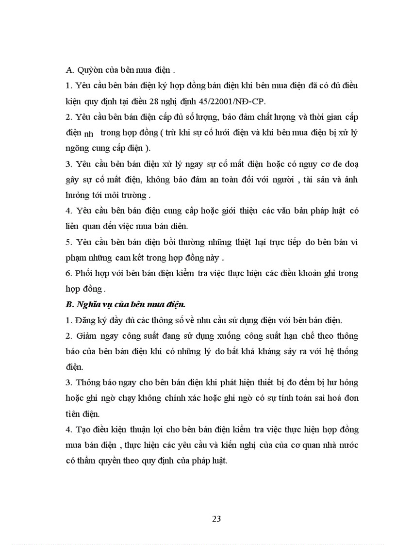 image for page Thực tiễn kí kết về hợp đồng cung cấp điện năng tại công ty điện lực Hà Tây