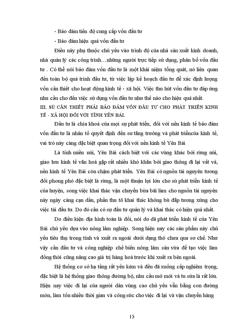 image for page Một số giải pháp nhằm bảo đảm vốn đầu tư cho phát triển kinh tế - xã hội trên địa bàn tỉnh Yên Bái thời kỳ 2006-2010