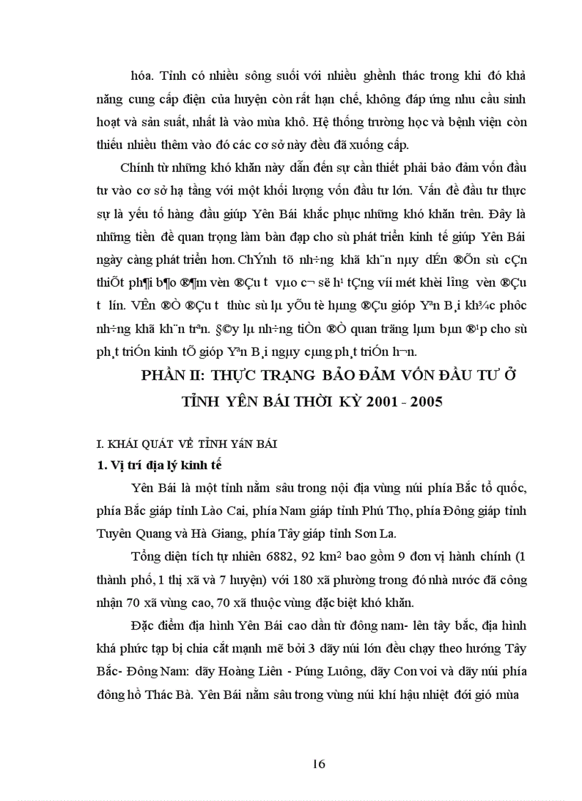 image for page Một số giải pháp nhằm bảo đảm vốn đầu tư cho phát triển kinh tế - xã hội trên địa bàn tỉnh Yên Bái thời kỳ 2006-2010