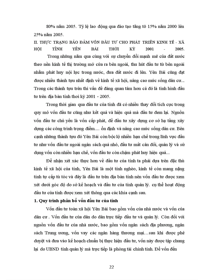 image for page Một số giải pháp nhằm bảo đảm vốn đầu tư cho phát triển kinh tế - xã hội trên địa bàn tỉnh Yên Bái thời kỳ 2006-2010