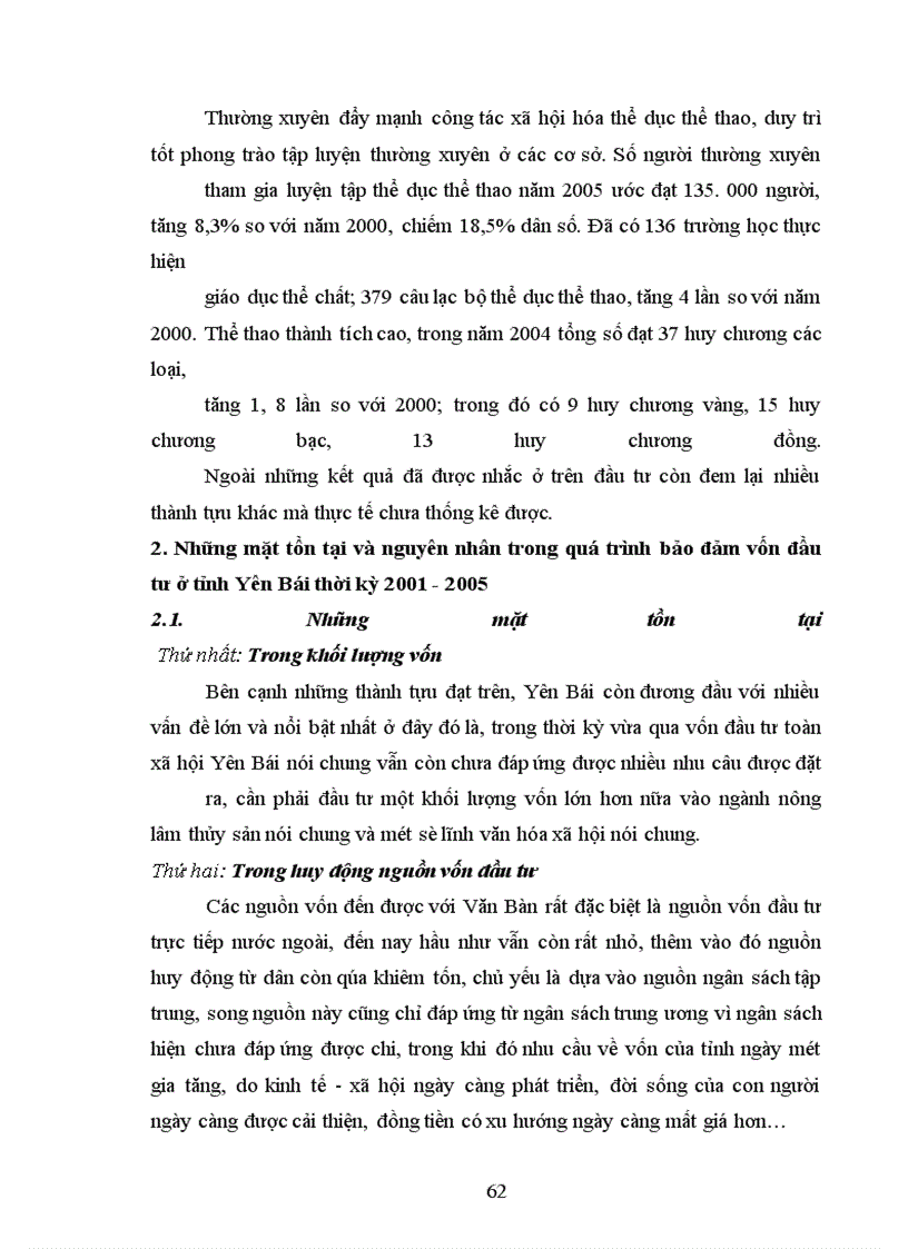 image for page Một số giải pháp nhằm bảo đảm vốn đầu tư cho phát triển kinh tế - xã hội trên địa bàn tỉnh Yên Bái thời kỳ 2006-2010