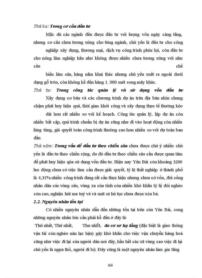 image for page Một số giải pháp nhằm bảo đảm vốn đầu tư cho phát triển kinh tế - xã hội trên địa bàn tỉnh Yên Bái thời kỳ 2006-2010