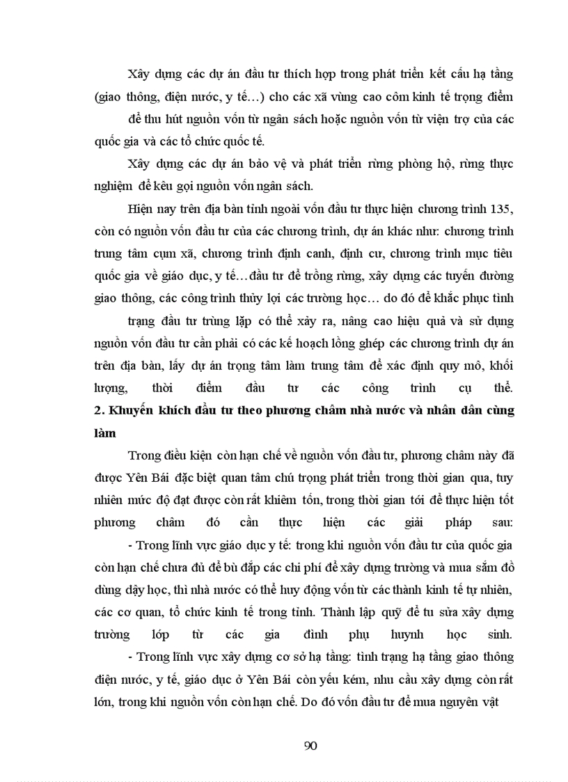 image for page Một số giải pháp nhằm bảo đảm vốn đầu tư cho phát triển kinh tế - xã hội trên địa bàn tỉnh Yên Bái thời kỳ 2006-2010