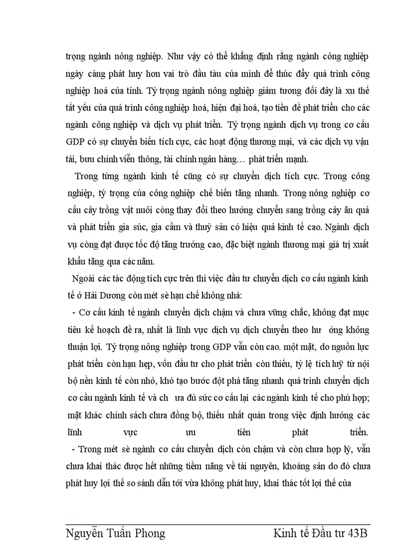 image for page Tác động của đầu tư tới chuyển dịch cơ cấu kinh tế ở Hải Dương