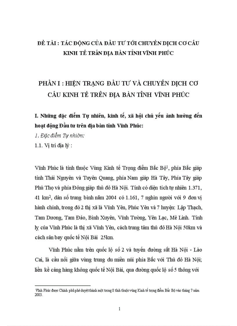 image for page Tác động của đầu tư tới chuyển dịch cơ cấu kinh tế trên địa bàn tỉnh vĩnh phúc