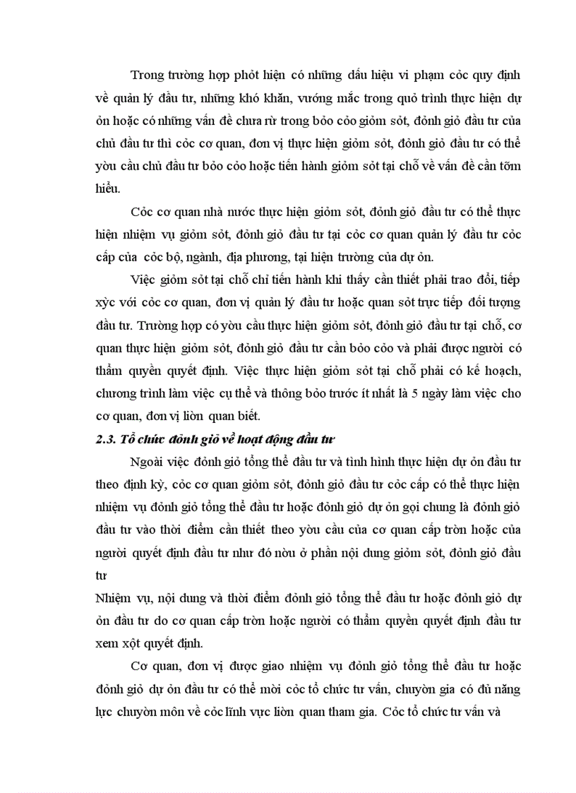 image for page Thực trạng công tác giám sát, đánh giá đầu tư đối với các dự án đầu tư tại vụ thẩm định và giám sát đầu tư.