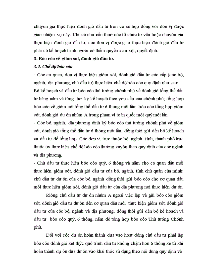 image for page Thực trạng công tác giám sát, đánh giá đầu tư đối với các dự án đầu tư tại vụ thẩm định và giám sát đầu tư.