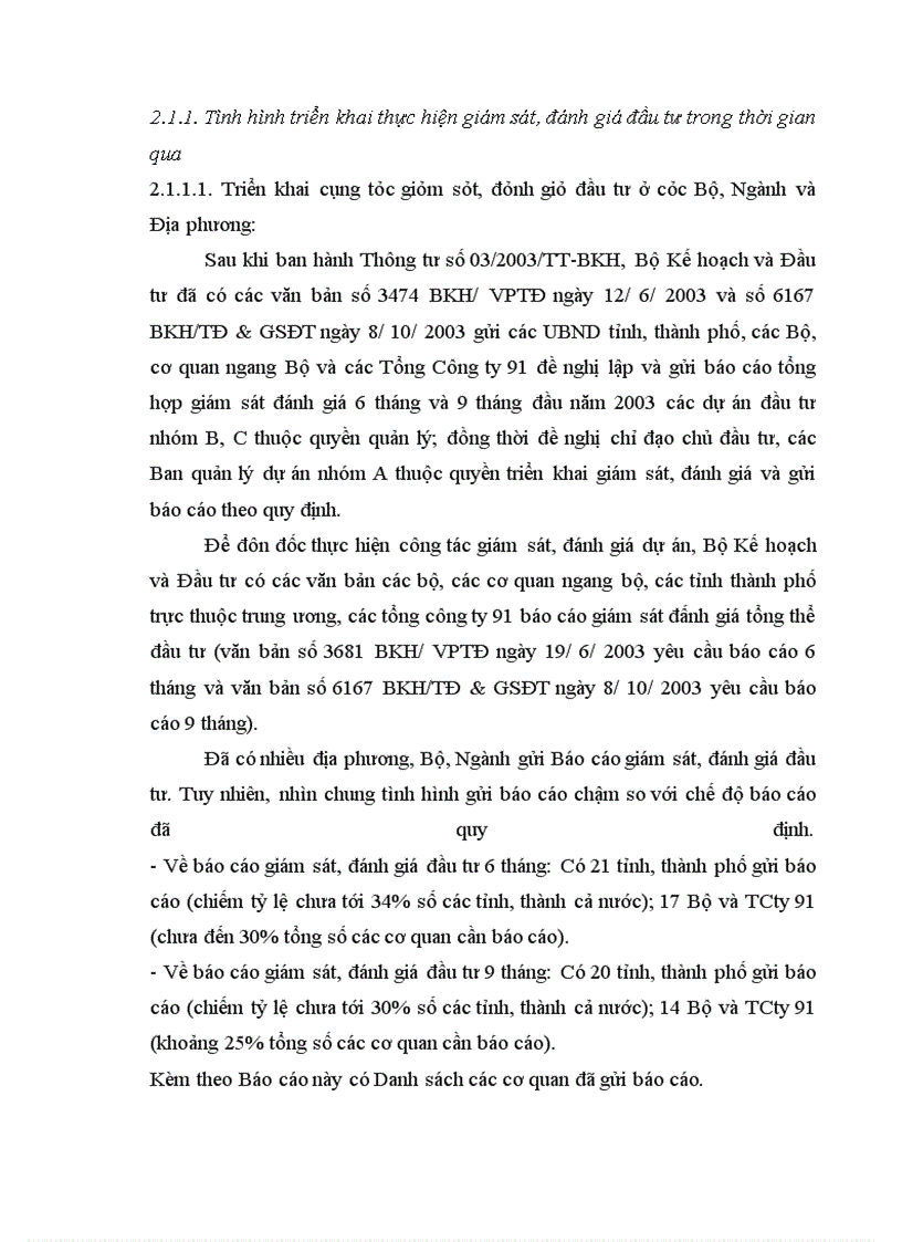 image for page Thực trạng công tác giám sát, đánh giá đầu tư đối với các dự án đầu tư tại vụ thẩm định và giám sát đầu tư.