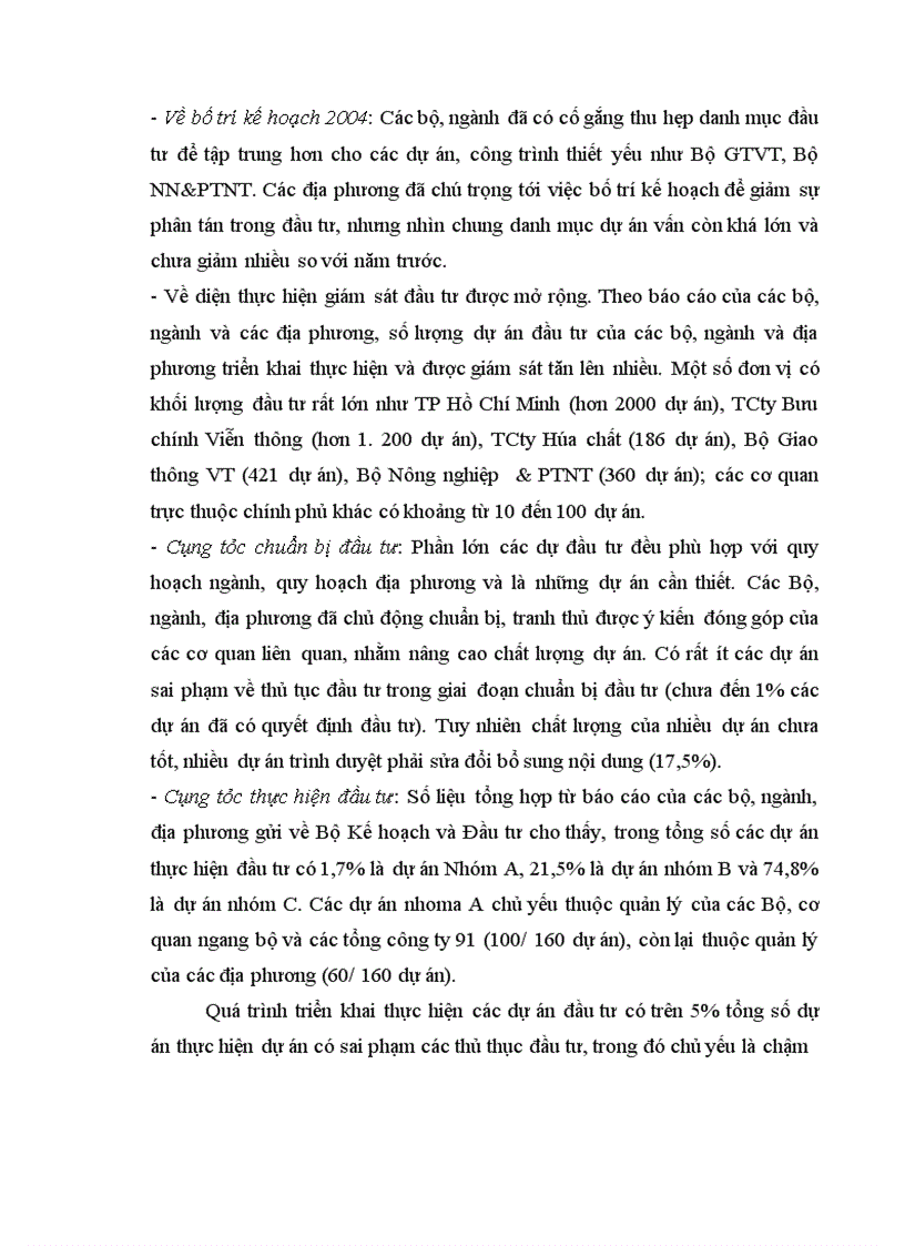 image for page Thực trạng công tác giám sát, đánh giá đầu tư đối với các dự án đầu tư tại vụ thẩm định và giám sát đầu tư.