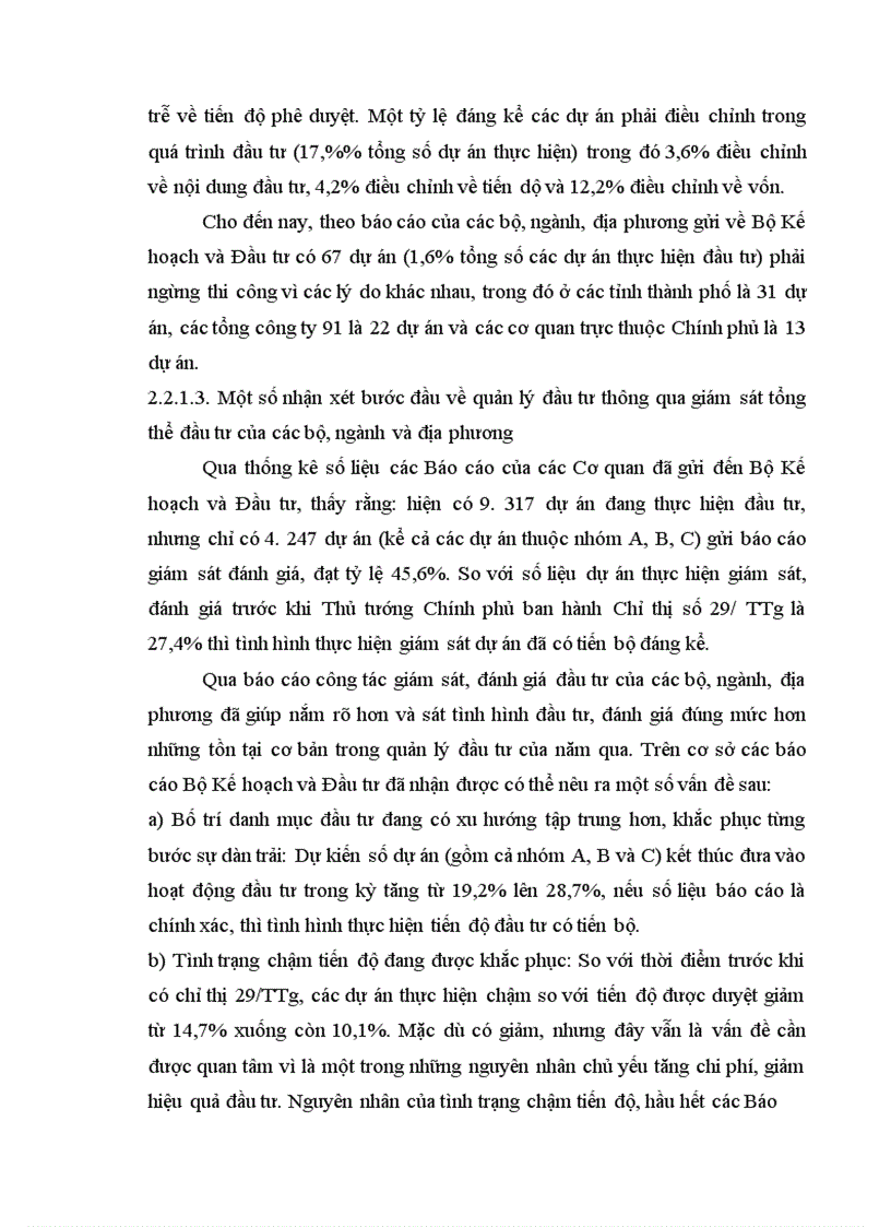 image for page Thực trạng công tác giám sát, đánh giá đầu tư đối với các dự án đầu tư tại vụ thẩm định và giám sát đầu tư.