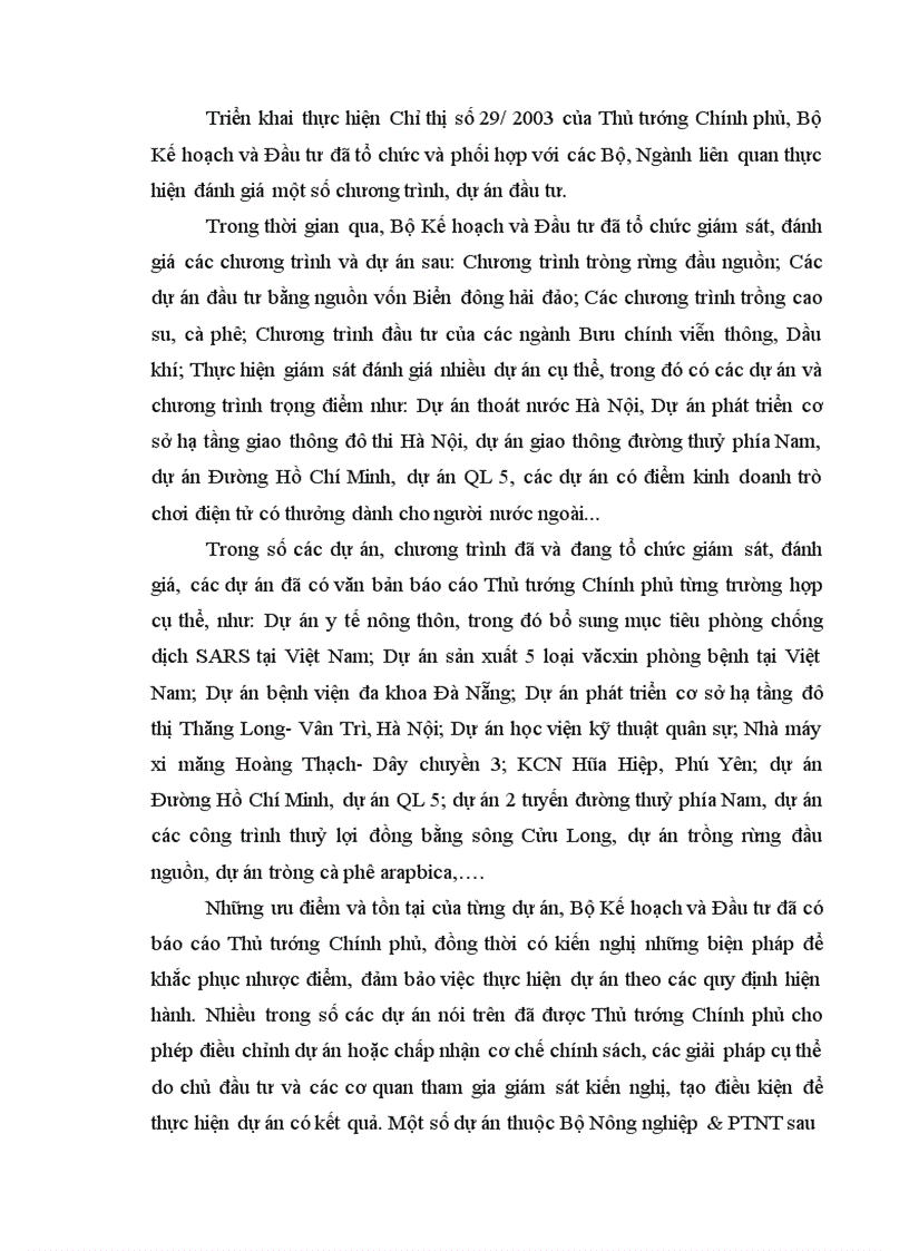 image for page Thực trạng công tác giám sát, đánh giá đầu tư đối với các dự án đầu tư tại vụ thẩm định và giám sát đầu tư.