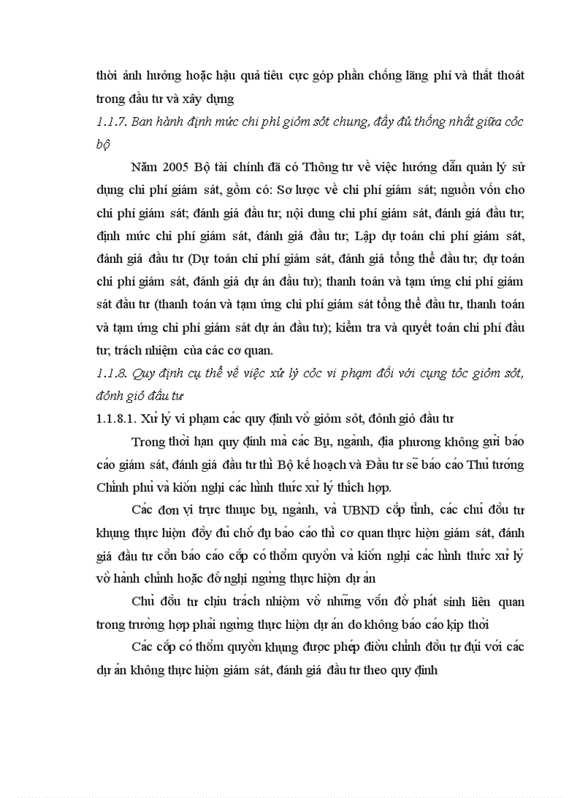 image for page Thực trạng công tác giám sát, đánh giá đầu tư đối với các dự án đầu tư tại vụ thẩm định và giám sát đầu tư.