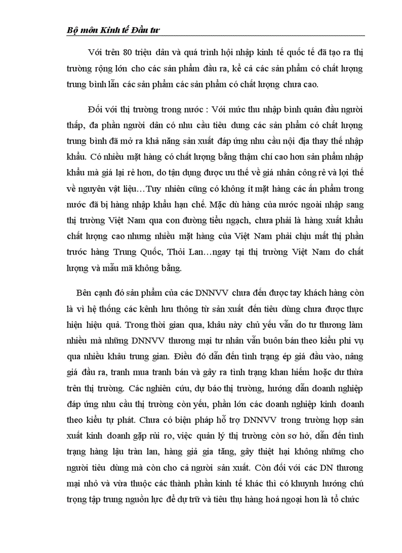 image for page Môi trường đầu tư với sự phát triển của DNNVV Việt Nam