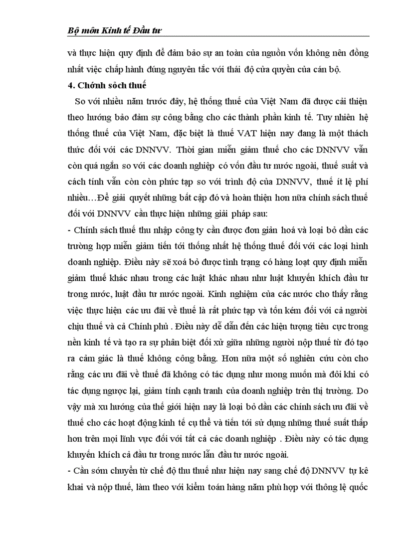 image for page Môi trường đầu tư với sự phát triển của DNNVV Việt Nam