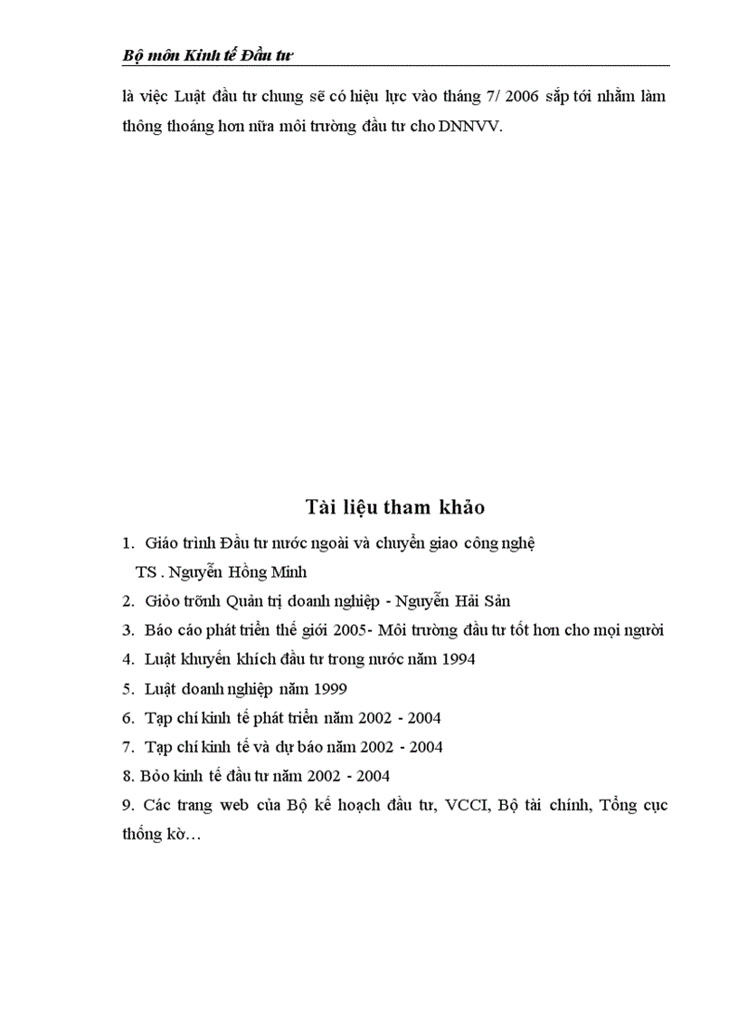 image for page Môi trường đầu tư với sự phát triển của DNNVV Việt Nam