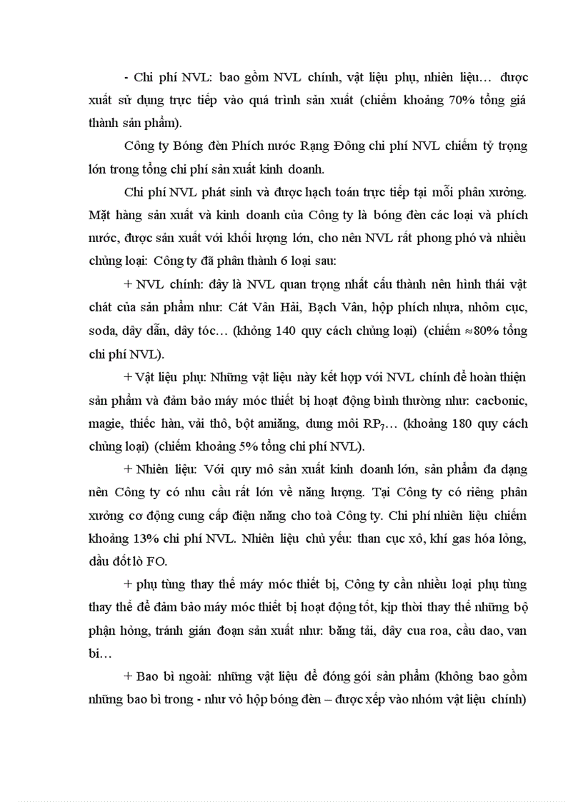 image for page Chi phí sản xuất và các giải pháp hạ thấp chi phí sản xuất kinh doanh tại Công ty Bóng đèn Phích nước Rạng Đông .