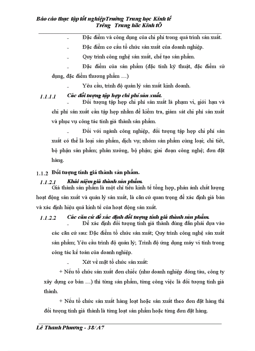 image for page Kề toán chi phí sản xuất và tính giá thành sản phẩm tại Công ty vật tư thiết bị nông sản Thanh Trì - Hà Nội