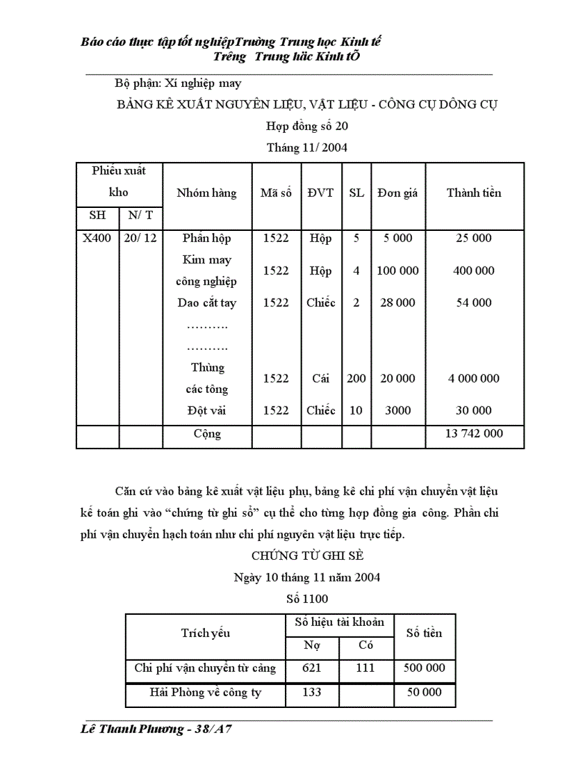 image for page Kề toán chi phí sản xuất và tính giá thành sản phẩm tại Công ty vật tư thiết bị nông sản Thanh Trì - Hà Nội