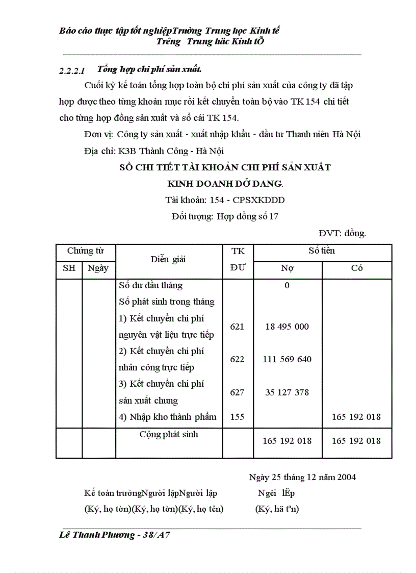 image for page Kề toán chi phí sản xuất và tính giá thành sản phẩm tại Công ty vật tư thiết bị nông sản Thanh Trì - Hà Nội